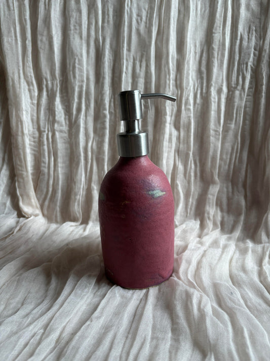 Dark Pink Liquid Soap Dispenser Bottle