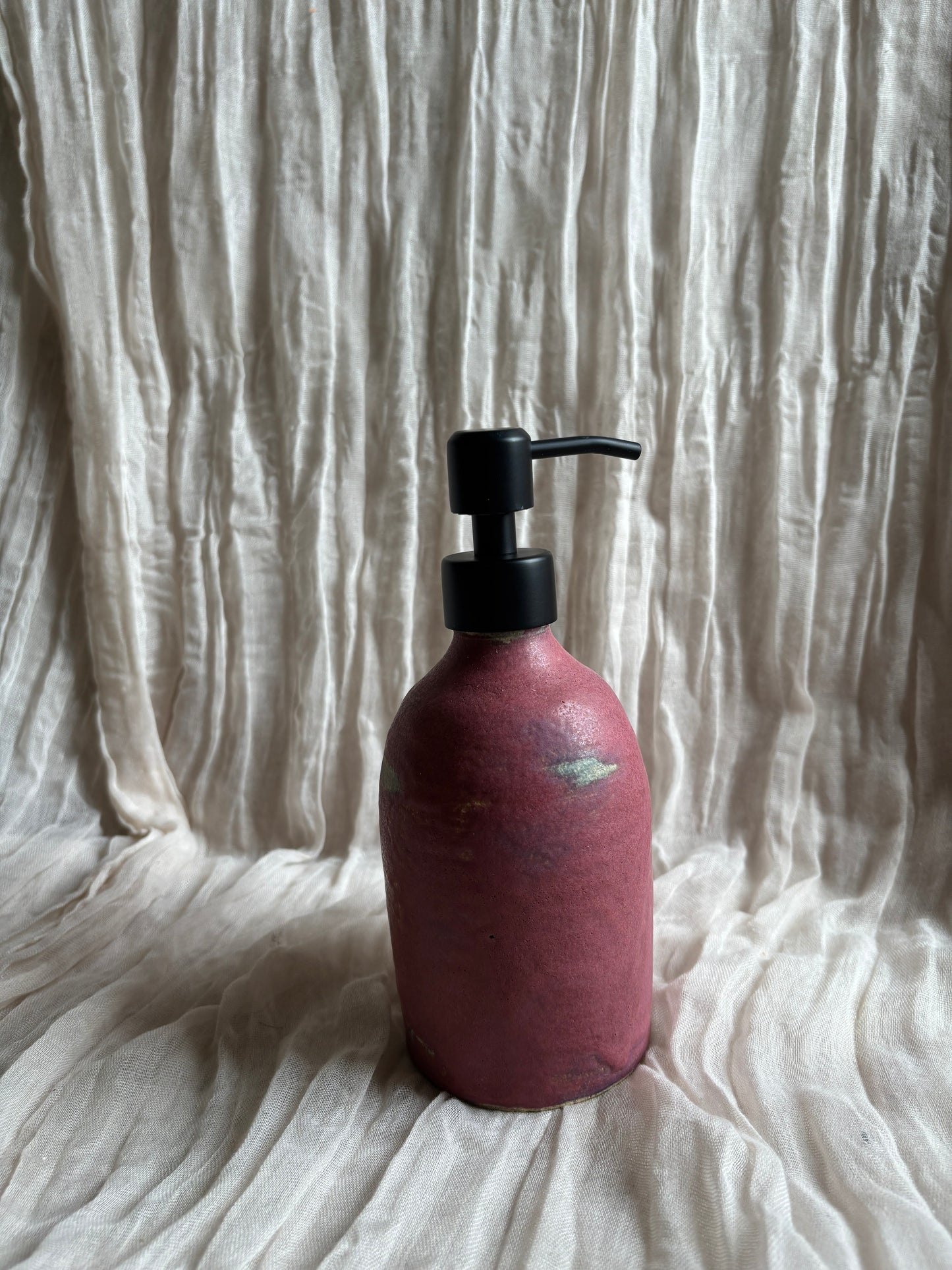 Dark Pink Liquid Soap Dispenser Bottle