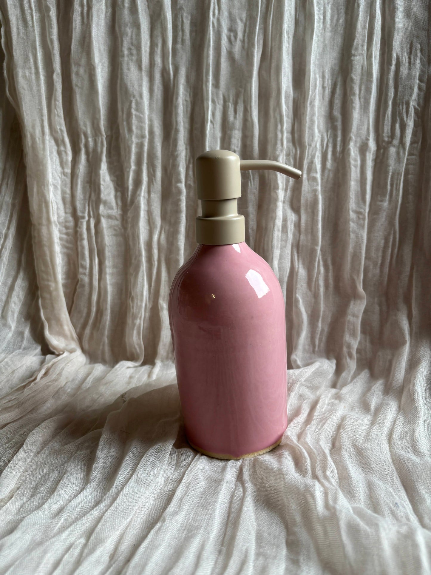 Candy Floss Pink Liquid Soap Dispenser Bottle