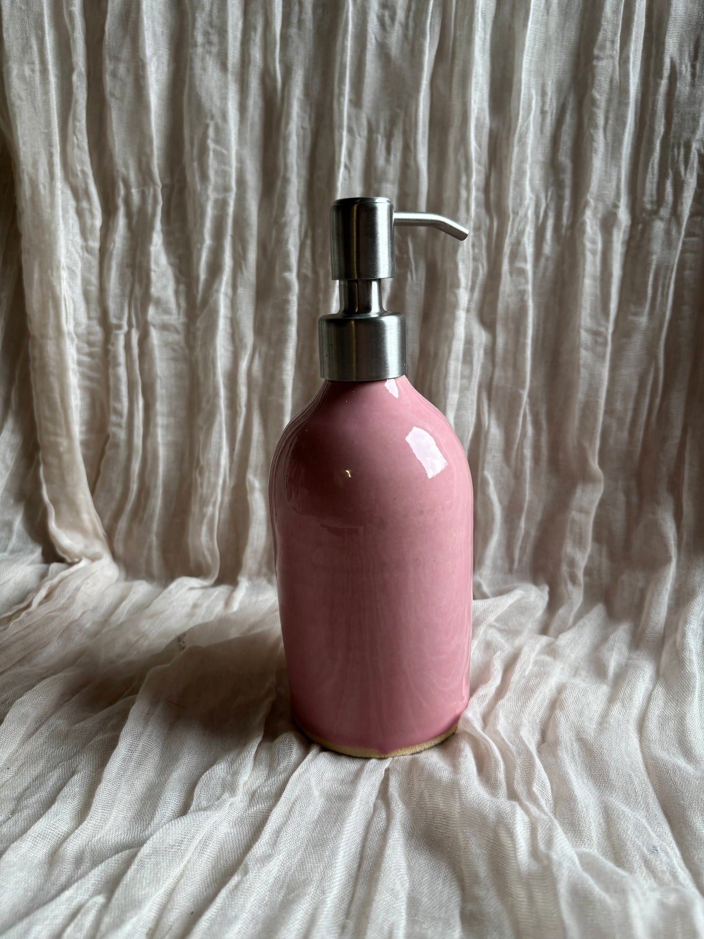 Candy Floss Pink Liquid Soap Dispenser Bottle