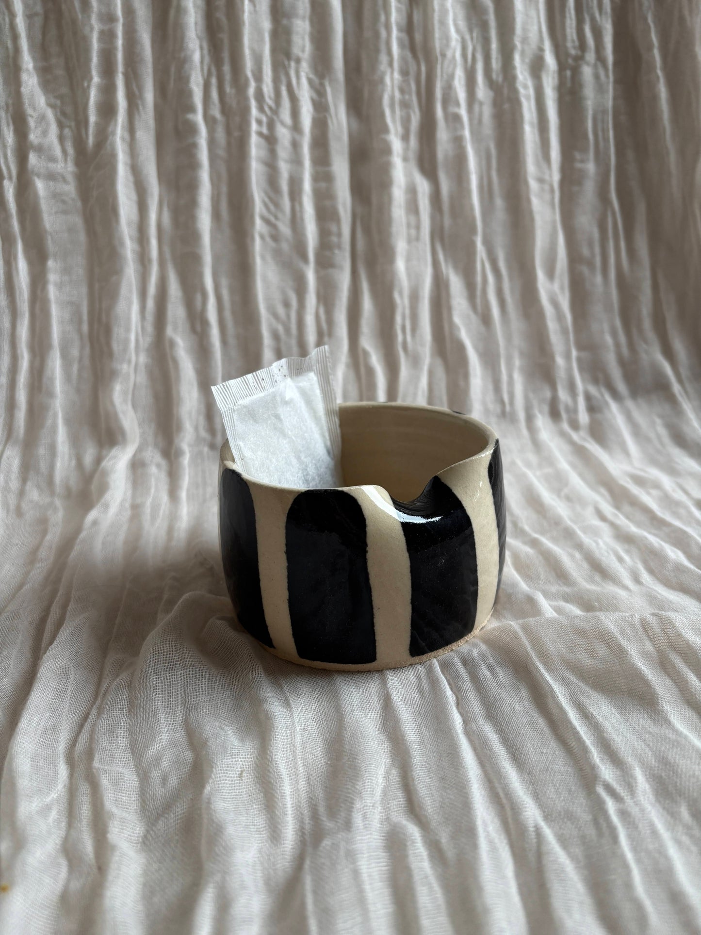 Stripe Tea Bag Bowl