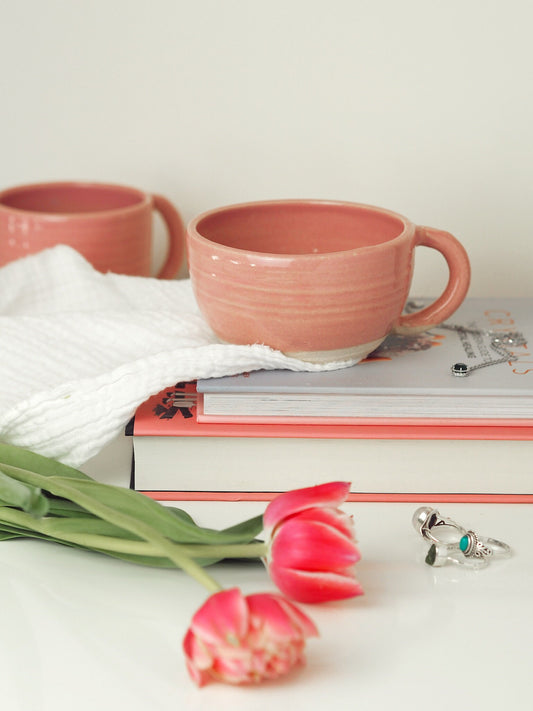 Candy Floss Pink Cappuccino Mug