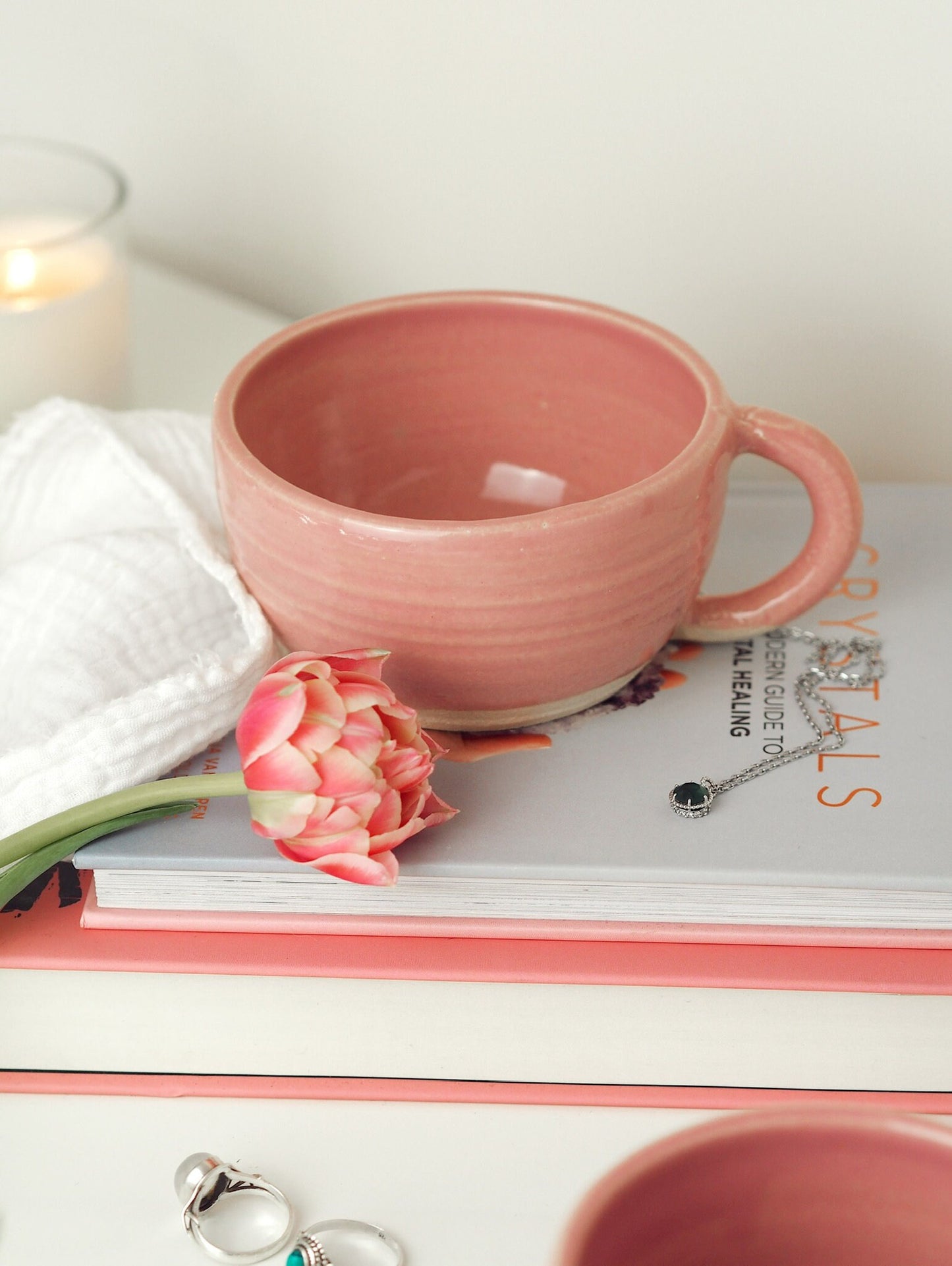 Candy Floss Pink Cappuccino Mug
